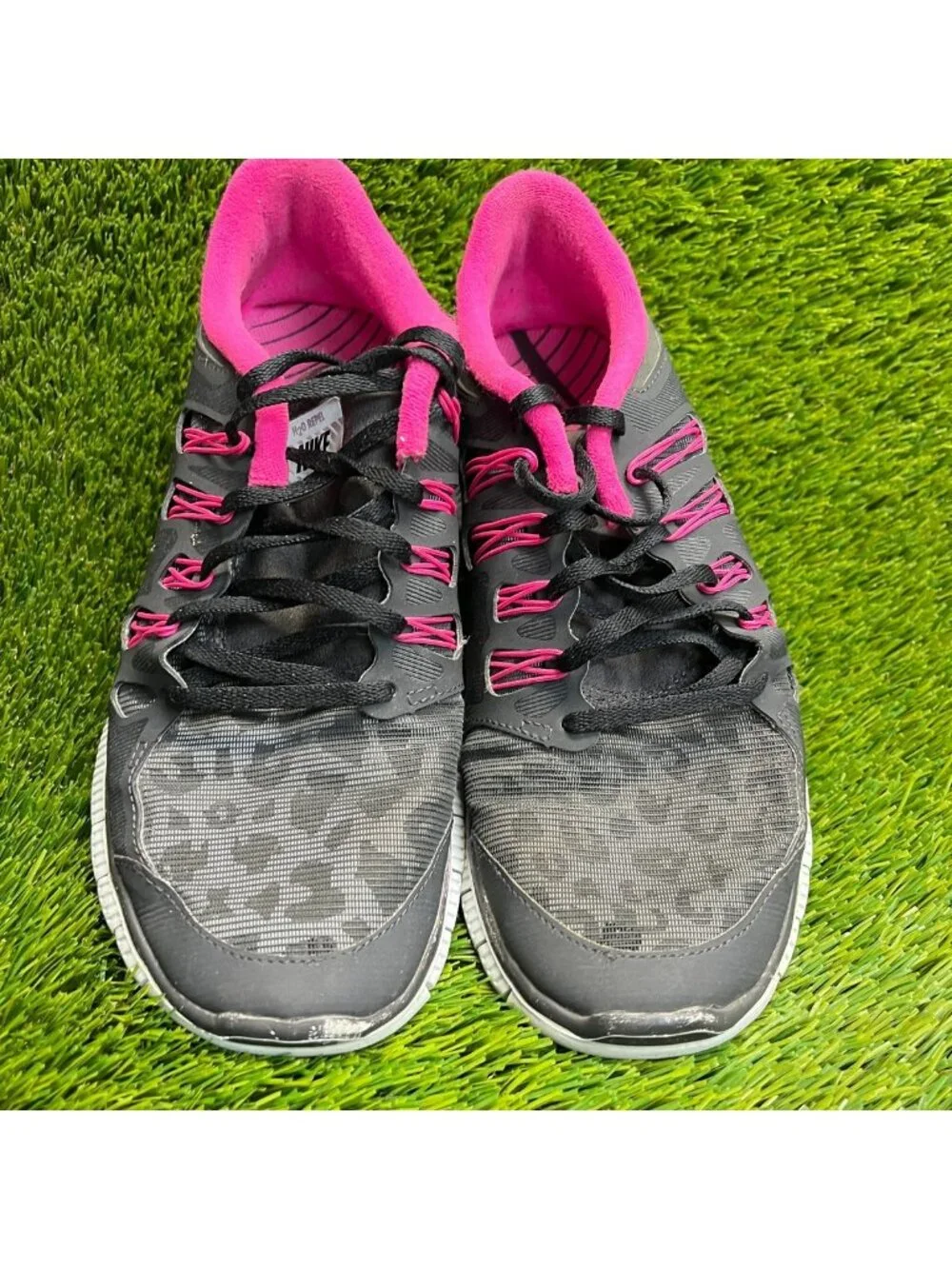 Nike Free 5.0 H2o Repel Shield Womens Size 9 Black Pink Running Shoes Sneakers